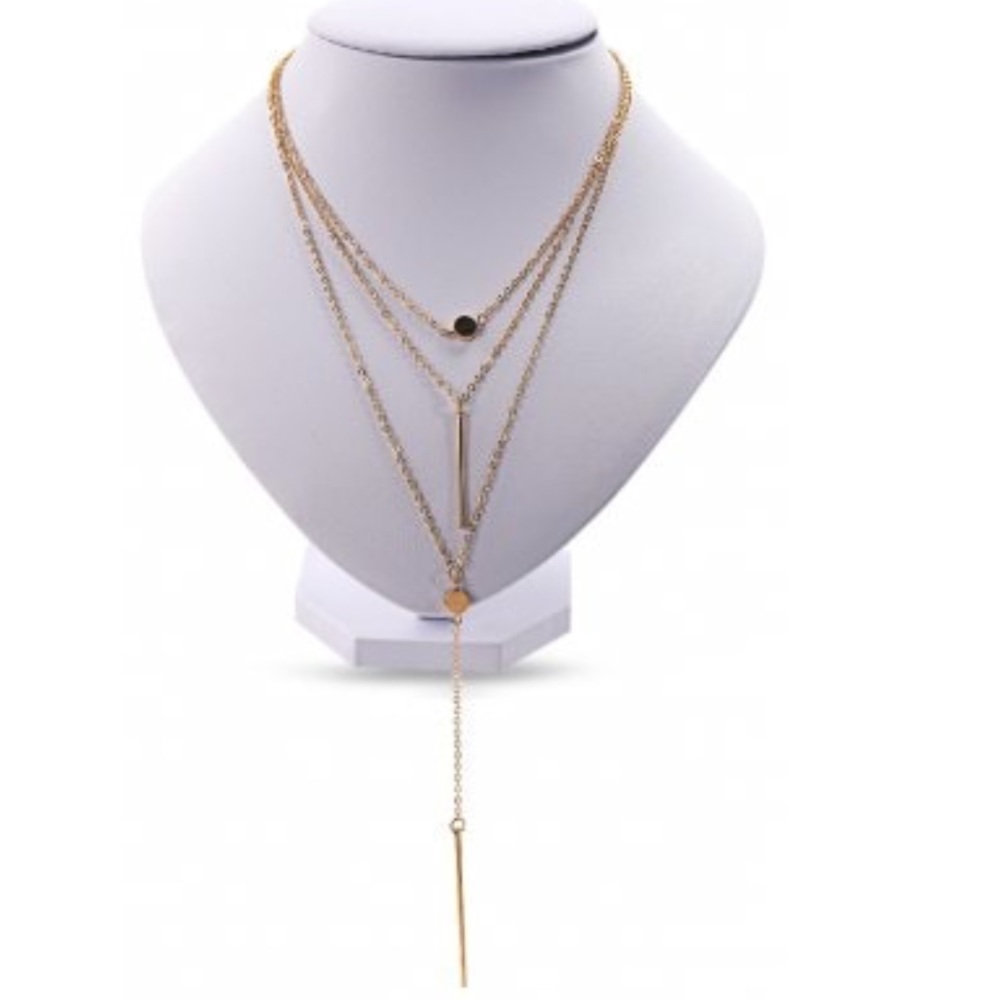 Dot Embellishment Necklace 3-piece
